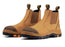 ROCKROOSTER Gammon Tan 6 inch Slip On Steel Toe Leather Work Boots AK222 - Rock Rooster Footwear Inc