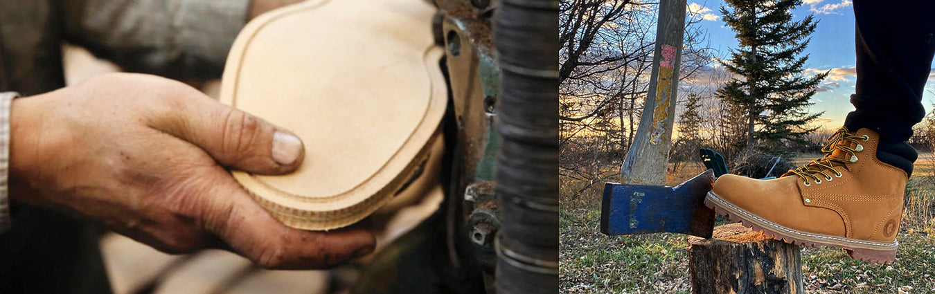 soft toe leather work boots