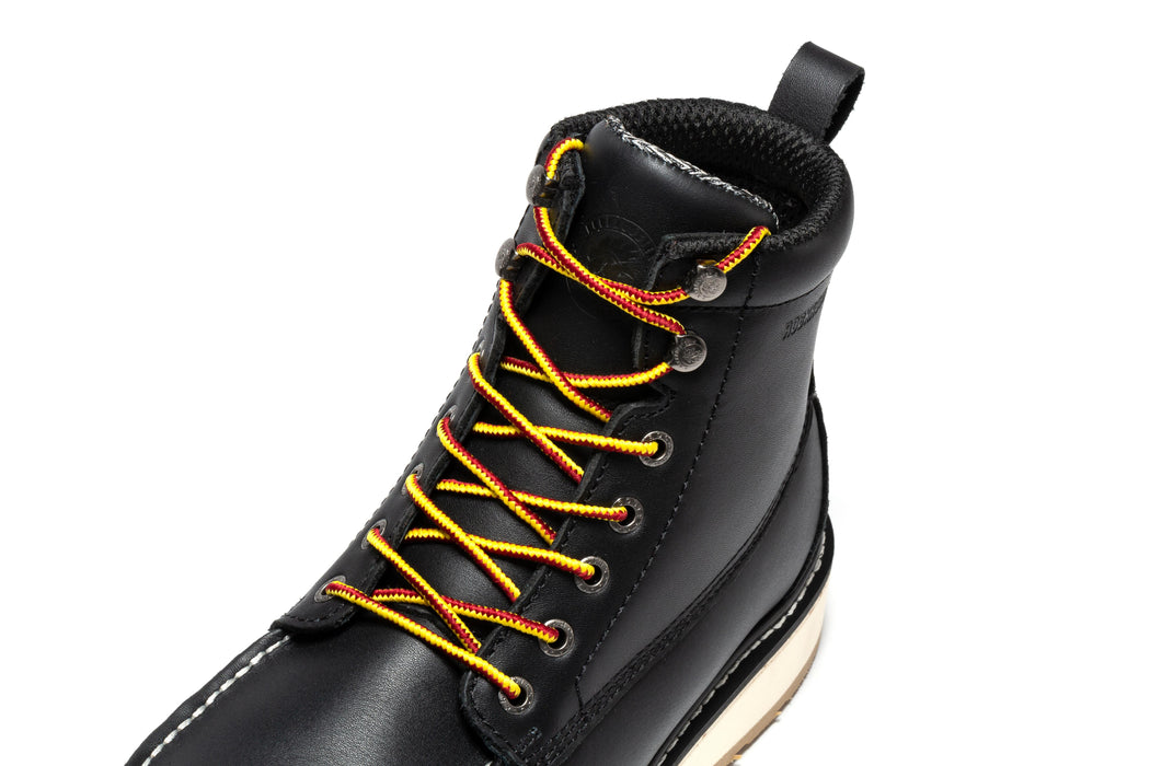 ROCKROOSTER Trinidad Men's 6 inch Black Steel Toe Wedge Work Boots SAP2301
