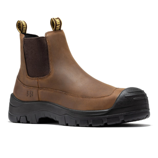 ROCKROOSTER Woodland Brown 6 inch Composite Toe Pull-on Leather Work Boots AK664 - Rock Rooster Footwear Inc