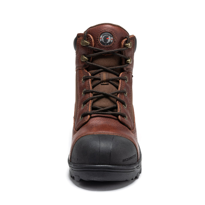 ROCKROOSTER Daviston 6 inch Brown Composite Toe Waterproof Work Boots AT872 - Rock Rooster Footwear Inc