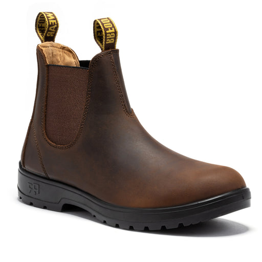 ROCKROOSTER  6 inch Pull on Leather Chelsea Work Boots AD100 - Rock Rooster Footwear Inc