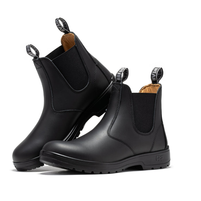 ROCKROOSTER  6 inch Pull on Leather Chelsea Work Boots AD120 - Rock Rooster Footwear Inc