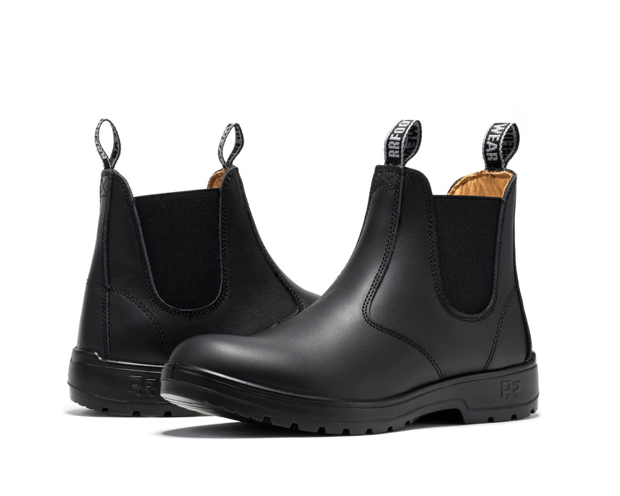 ROCKROOSTER  6 inch Pull on Leather Chelsea Work Boots AD120 - Rock Rooster Footwear Inc