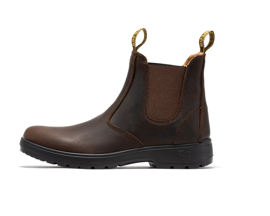 ROCKROOSTER  6 inch Pull on Leather Chelsea Work Boots AD100 - Rock Rooster Footwear Inc