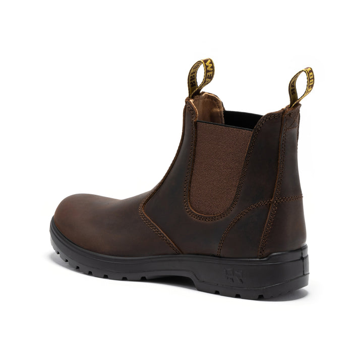 ROCKROOSTER  6 inch Pull on Leather Chelsea Work Boots AD100 - Rock Rooster Footwear Inc
