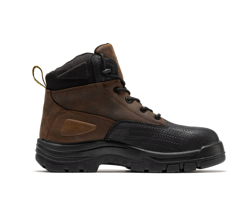ROCKROOSTER Marfa Brown 6 Inch Waterproof Composite Toe Leather Work Boots CP210 - Rock Rooster Footwear Inc