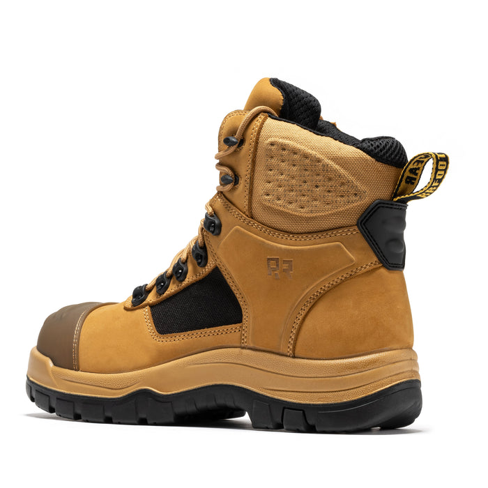 ROCKROOSTER Stowe Black 7 inch Composite Toe Leather Work Boots CP212BK - Rock Rooster Footwear Inc