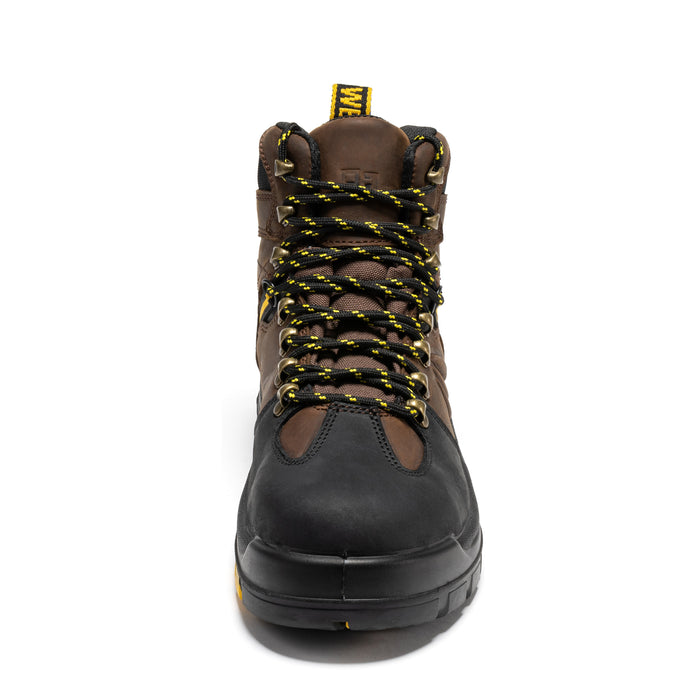 ROCKROOSTER Marfa Brown 6 inch Waterproof Composite Toe Leather Work Boots CP211 - Rock Rooster Footwear Inc