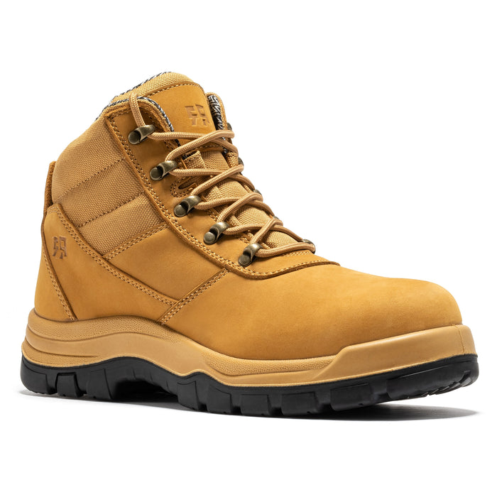 ROCKROOSTER Avalon Black 6 Inch Zip-sided Composite toe Leather Work Boots CP213BK - Rock Rooster Footwear Inc