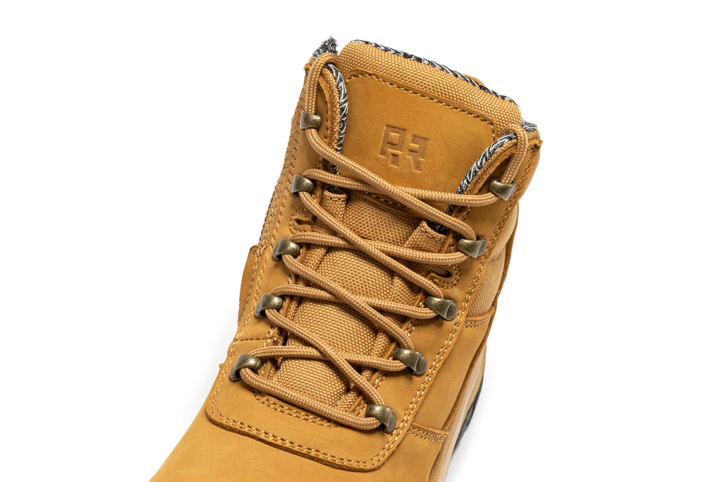 ROCKROOSTER Avalon Black 6 Inch Zip-sided Composite toe Leather Work Boots CP213BK - Rock Rooster Footwear Inc