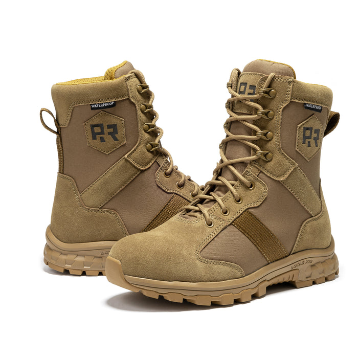 ROCKROOSTER Colmar Coyote 8 inch Suede Leather Waterproof Tactical & Military Boots AB500