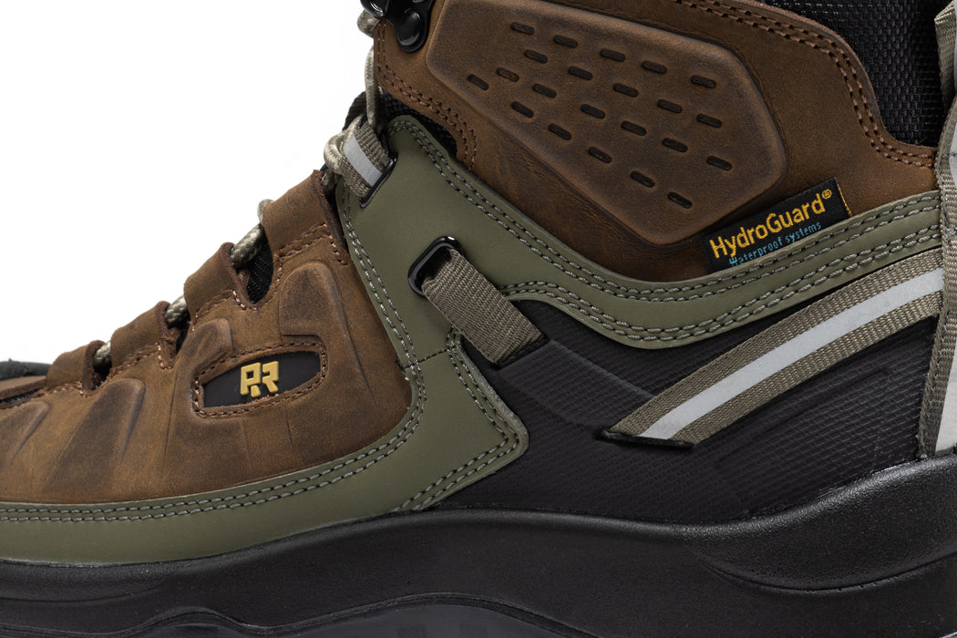 ROCKROOSTER Woodland Brown 6 inch Composite Toe Waterproof Leather Work Boots AK661 - Rock Rooster Footwear Inc