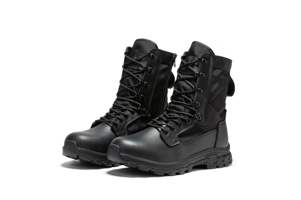 Botas Pro Black Men's 8 inch Side Zipper Military Tactical Boots BP401BK - Rock Rooster Footwear Inc