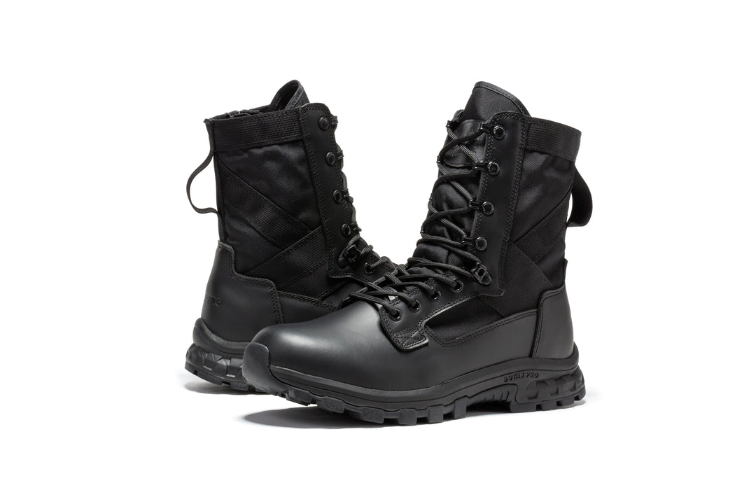 Botas Pro Black Men's 8 inch Side Zipper Military Tactical Boots BP401BK - Rock Rooster Footwear Inc