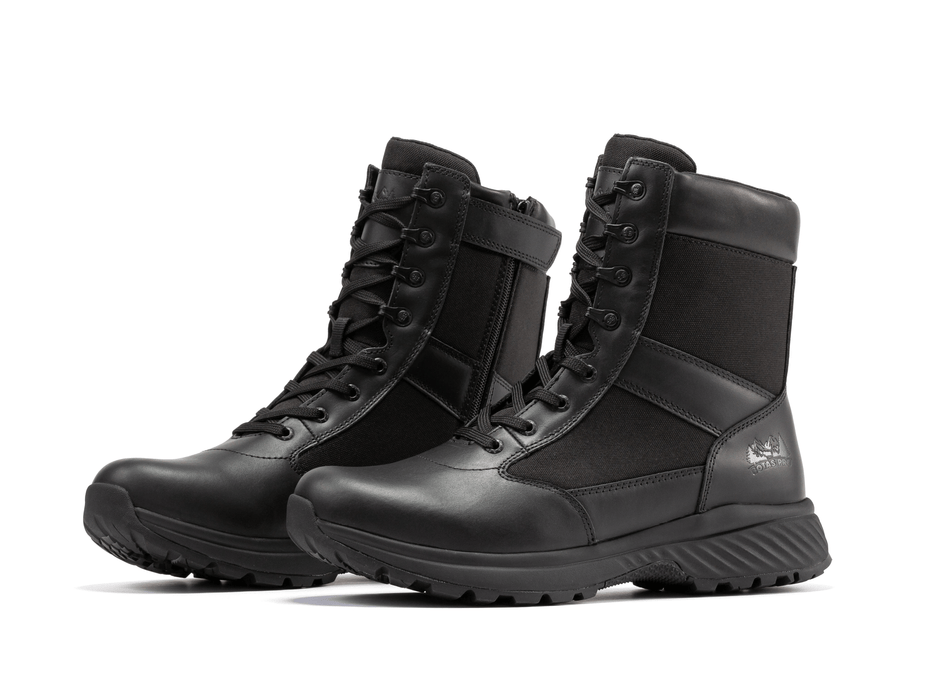 Botas Pro Black Men's 8 inch Side Zipper Military Tactical Boots BP703 - Rock Rooster Footwear Inc