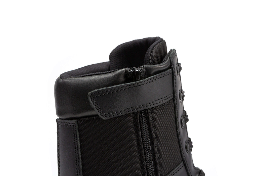 Botas Pro Black Men's 8 inch Side Zipper Military Tactical Boots BP703 - Rock Rooster Footwear Inc