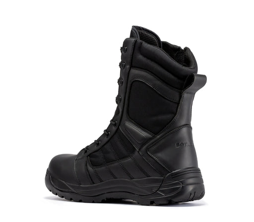 Botas Pro Black Men's 8 inch Side Zipper Rubber Sole Tactical Boots BMP110BK - Rock Rooster Footwear Inc