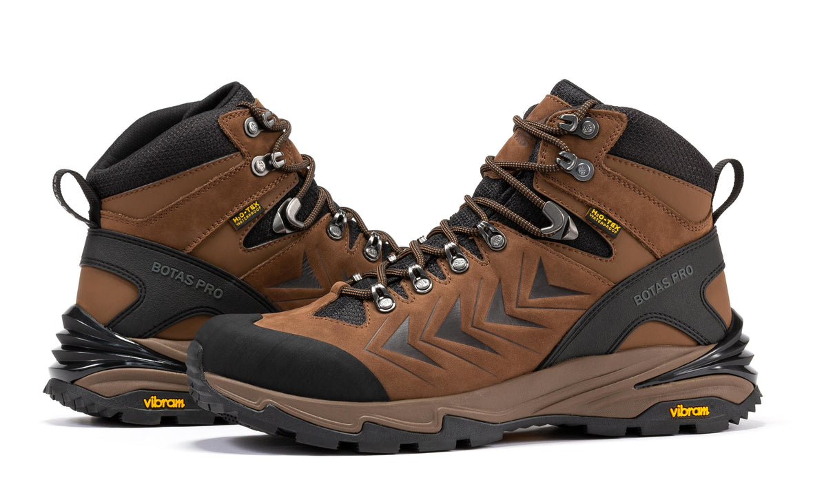Botas Pro Brown 6 Inch Waterproof Hiking Boots with VIBRAM® Traction Lug Outsole  BP22121 - Rock Rooster Footwear Inc