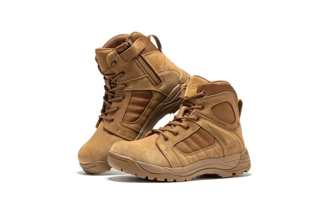Botas Pro Coyote Men's 6 inch Side Zipper Rubber Sole Tactical Boots BMP111CT - Rock Rooster Footwear Inc