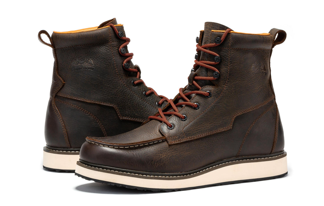 Botas Pro Dark Brown Men's 6 inch Wedge Boots VBP601 - Rock Rooster Footwear Inc