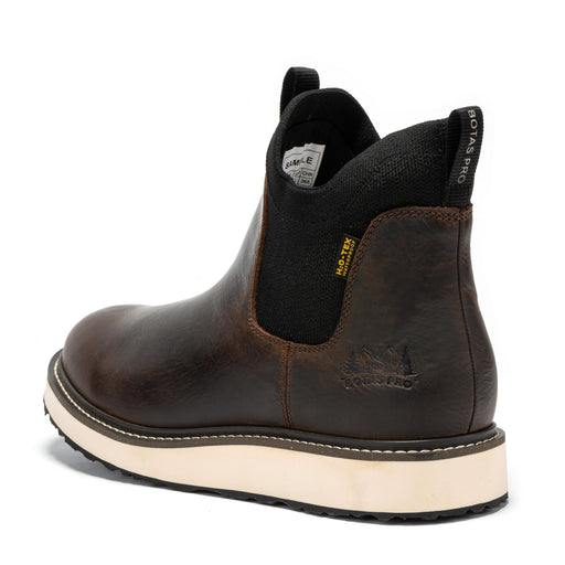 Botas Pro Dark Brown Men's 6 inch Wedge Chelsea Pull-On Boots VBP503 - Rock Rooster Footwear Inc