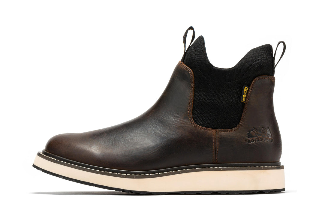 Botas Pro Dark Brown Men's 6 inch Wedge Chelsea Pull-On Boots VBP503 - Rock Rooster Footwear Inc