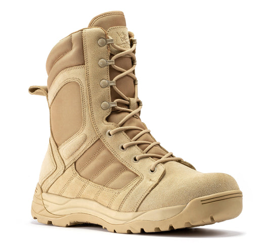 Botas Pro Sand Men's 8 inch Side Zipper Rubber Sole Tactical Boots BMP110SD - Rock Rooster Footwear Inc