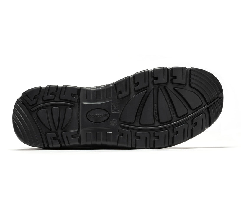 ROCKROOSTER Bakken Black 6 inch Pull on Leather Work Boots AK227 - Rock Rooster Footwear Inc