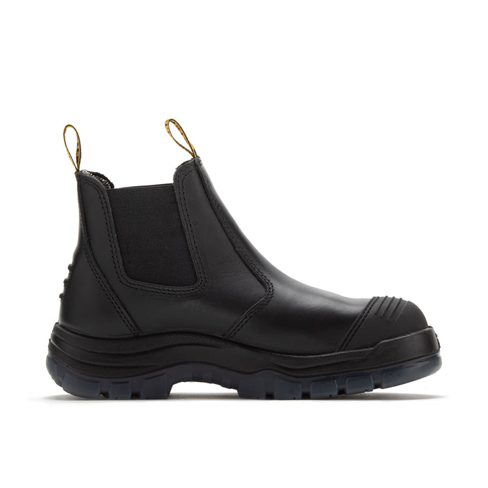 ROCKROOSTER Bakken Black 6 inch Pull on Leather Work Boots AK227 - Rock Rooster Footwear Inc