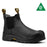 ROCKROOSTER Beaufort Men's Black 6 inch Composite Toe Pull-on Leather Work Boots VAK630 - Rock Rooster Footwear Inc
