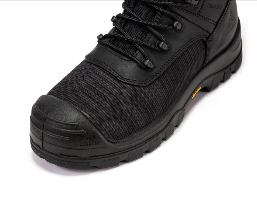 ROCKROOSTER Beaufort Men's Black 8 inch Waterproof Composite Toe Work Boots VAK830 - Rock Rooster Footwear Inc