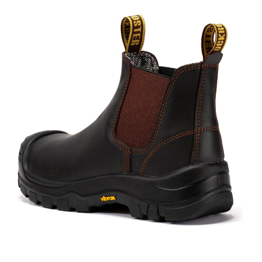 RockRooster Beaufort Men's Dark Brown 6 inch Composite Toe Pull-on Leather Work Boots VAK631 - Rock Rooster Footwear Inc