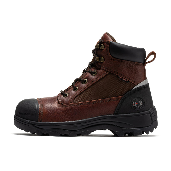 ROCKROOSTER Daviston 6 inch Brown Composite Toe Waterproof Work Boots AT872 - Rock Rooster Footwear Inc