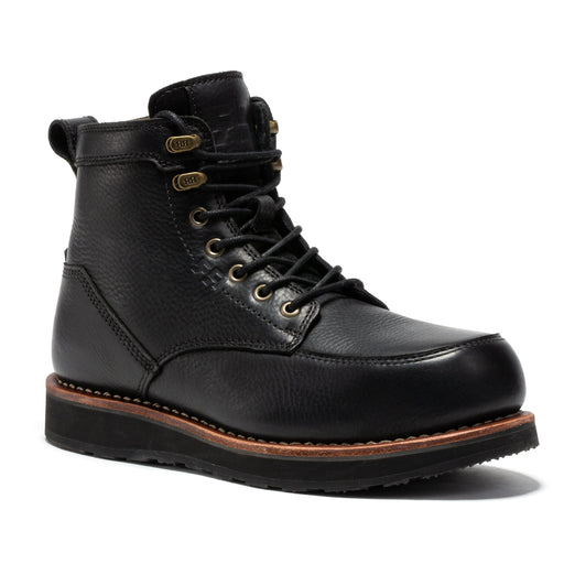 ROCKROOSTER Edgewood Men's 6 Inch Black Steel Toe Wedge Work Boots SAP610BK - Rock Rooster Footwear Inc