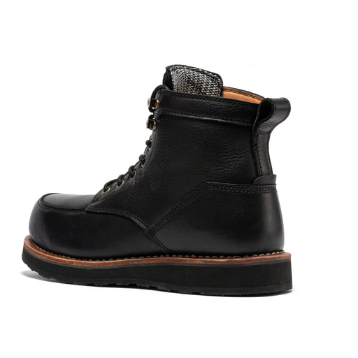 ROCKROOSTER Edgewood Men's 6 Inch Black Steel Toe Wedge Work Boots SAP610BK - Rock Rooster Footwear Inc