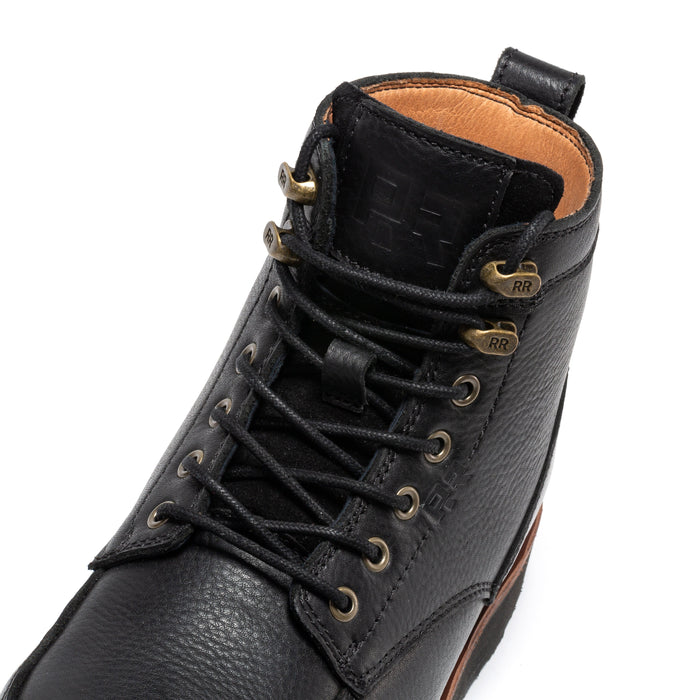 ROCKROOSTER Edgewood Men's 6 Inch Black Steel Toe Wedge Work Boots SAP610BK - Rock Rooster Footwear Inc