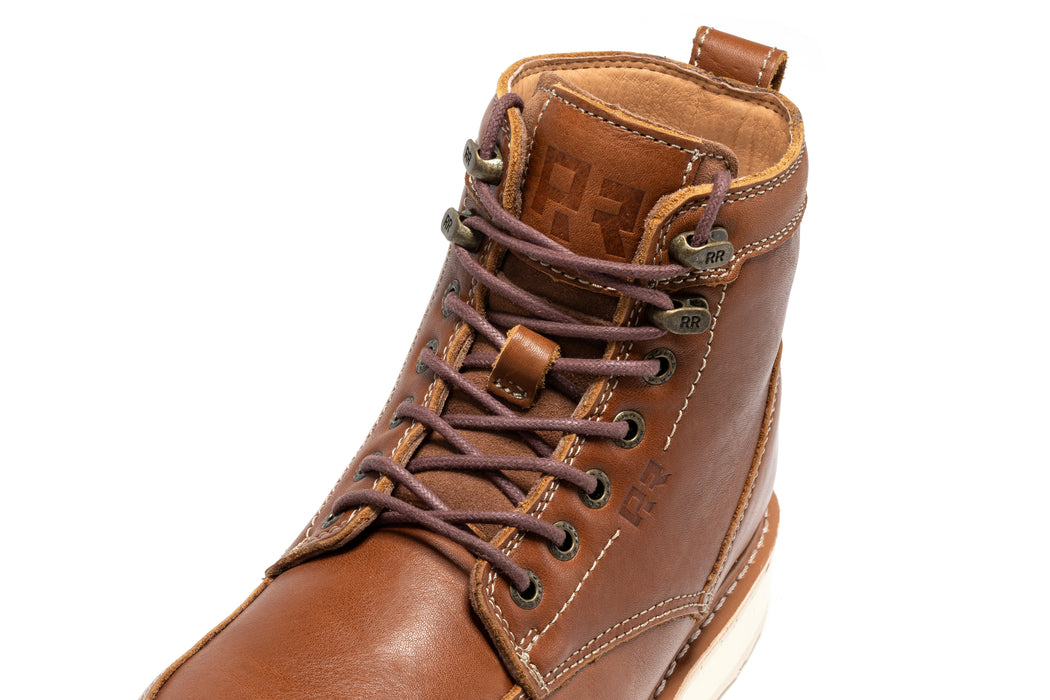 ROCKROOSTER Edgewood Men's 6 Inch Black Steel Toe Wedge Work Boots SAP
