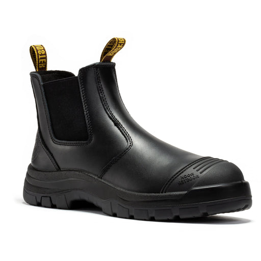 ROCKROOSTER Lumen Black 6 inch Pull on Leather Work Boots AK227NT - Rock Rooster Footwear Inc