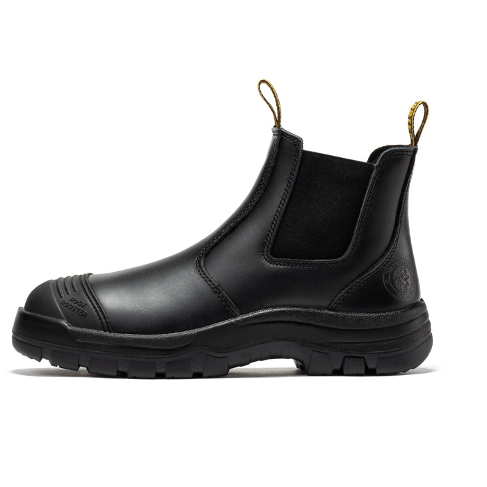 ROCKROOSTER Lumen Black 6 inch Pull on Leather Work Boots AK227NT - Rock Rooster Footwear Inc