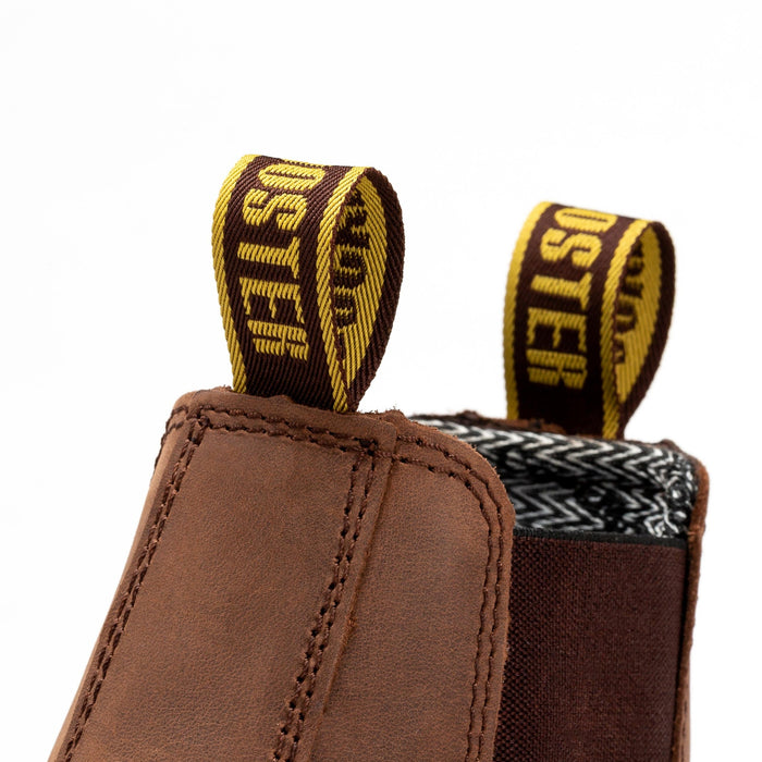 ROCKROOSTER Lumen Brown 6 inch Pull-on Leather Work Boots AK224 - Rock Rooster Footwear Inc