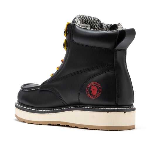 ROCKROOSTER Magnolia Men's 6 inch Black Soft Toe Zip Sided Wedge Work Boots SAP310 - Rock Rooster Footwear Inc