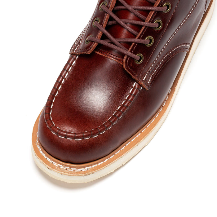ROCKROOSTER Norwood Cherry Brown Men's 6 inch Soft Toe Wedge Work Boot