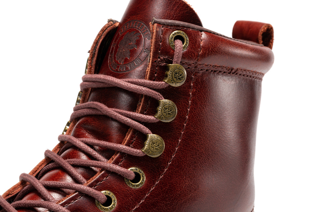 ROCKROOSTER Norwood Cherry Brown Men's 6 inch Soft Toe Wedge Work Boots SAP600 - Rock Rooster Footwear Inc