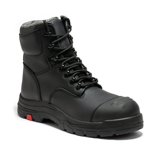 ROCKROOSTER Roslyn Black 7 inch Zip-sided Composite Toe Leather Work Boots CP245Z - Rock Rooster Footwear Inc