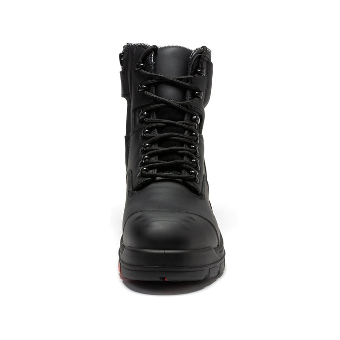 ROCKROOSTER Roslyn Black 7 inch Zip-sided Composite Toe Leather Work Boots CP245Z - Rock Rooster Footwear Inc