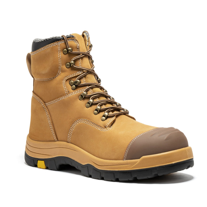 ROCKROOSTER Roslyn Black 7 inch Zip-sided Composite Toe Leather Work Boots CP245Z - Rock Rooster Footwear Inc