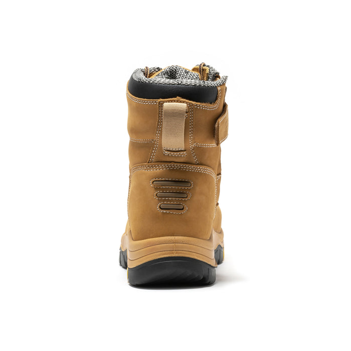 ROCKROOSTER Roslyn Black 7 inch Zip-sided Composite Toe Leather Work Boots CP245Z - Rock Rooster Footwear Inc