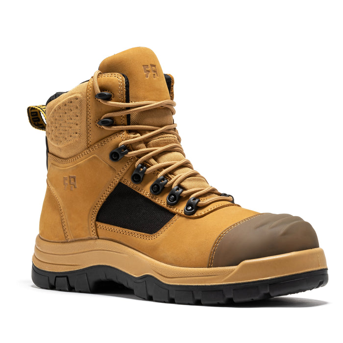 ROCKROOSTER Stowe Black 7 inch Composite Toe Leather Work Boots CP212BK - Rock Rooster Footwear Inc