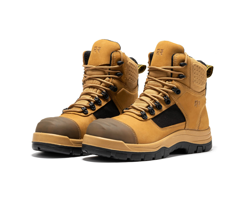 ROCKROOSTER Stowe Black 7 inch Composite Toe Leather Work Boots CP212BK - Rock Rooster Footwear Inc